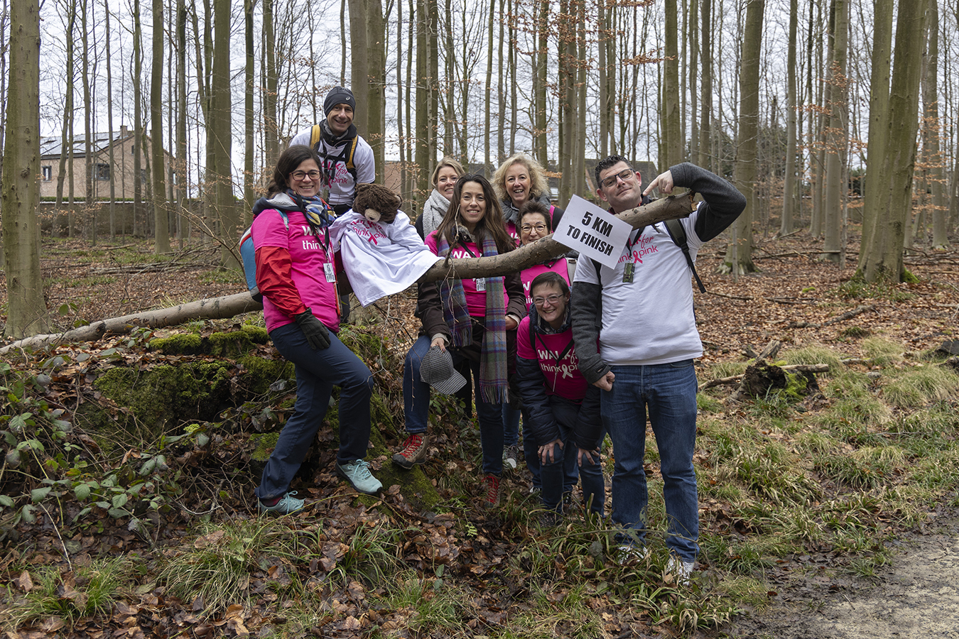 <p>Some of our colleagues participated in the Think Pink walk in Tervuren to support breast cancer research. As a company, we believe in the importance of these initiatives and are committed to doing our part in the fight against breast cancer.</p>
